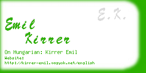 emil kirrer business card